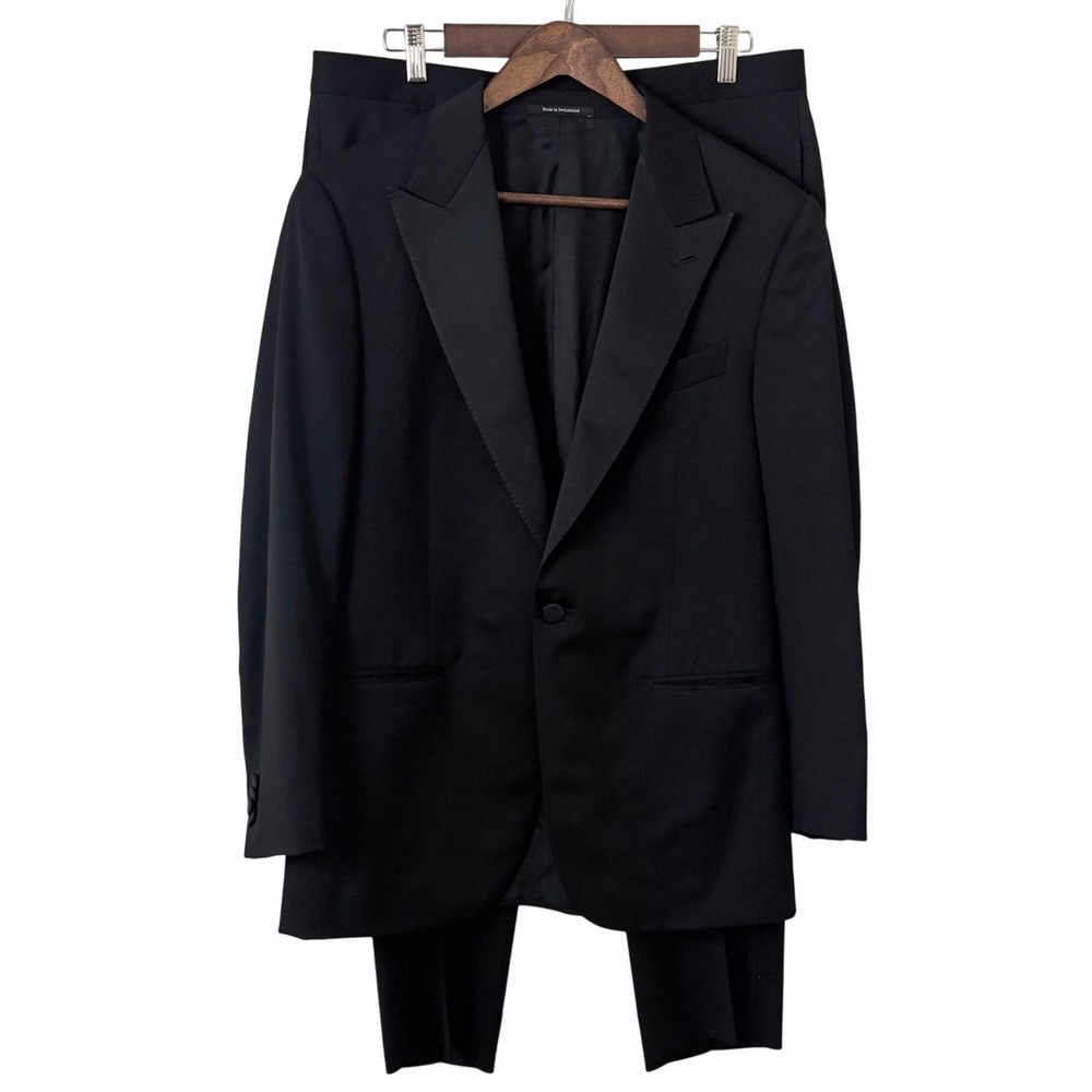 Ermenegildo Zegna Tuxedo Suit Black‎ Multiseason Mila Wool 48C 43" Chest Short
